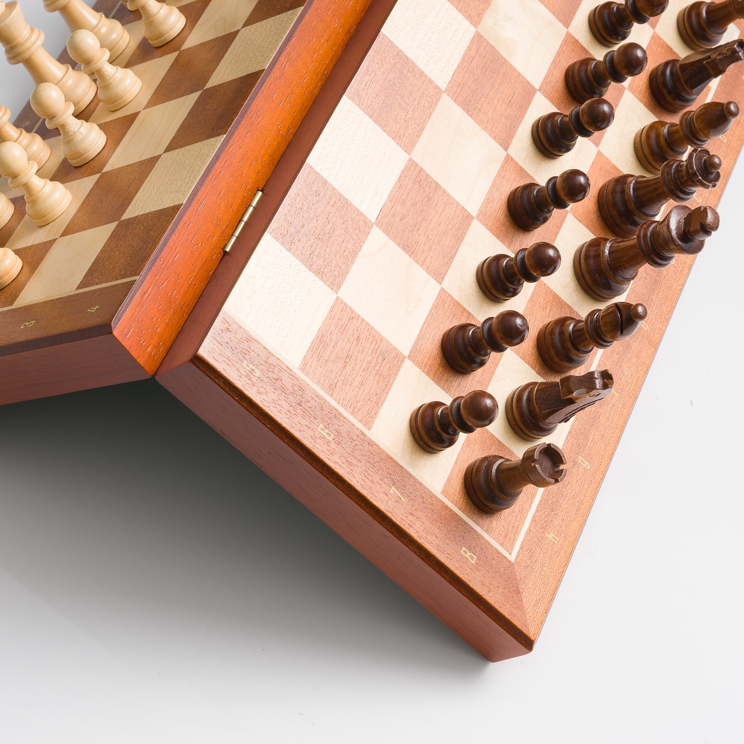 33cm Magnetic Wooden Chess Set - Sapele & Beech