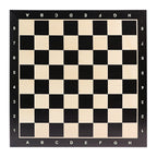 50cm Black Wooden Chess Board - With Letters & Numbers
