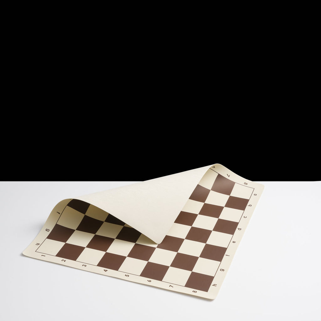 Tournament brown chess board folded