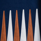45cm/18inch Leather Backgammon Set - Ocean Blue