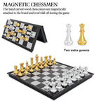 Gold & Silver Folding Magnetic Chess Set