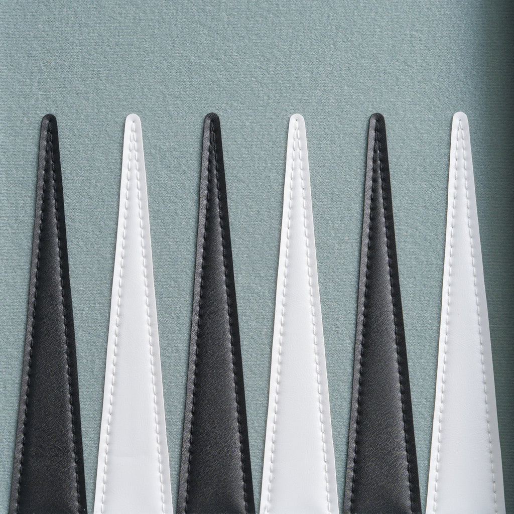 45cm/18inch Leather Backgammon Set - Gray