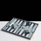 45cm/18inch Leather Backgammon Set - Gray