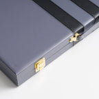 45cm/18inch Leather Backgammon Set - Gray