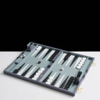 45cm/18inch Leather Backgammon Set - Gray