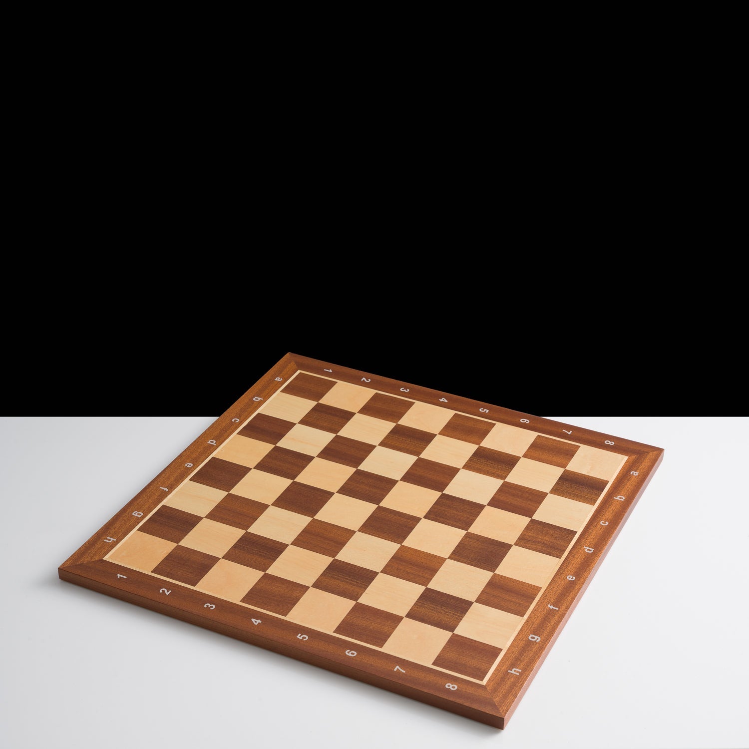50cm Sapele Wooden Chess Board - With Letters & Numbers