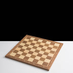 50cm Walnut Wooden Chess Board - Without Letters & Numbers